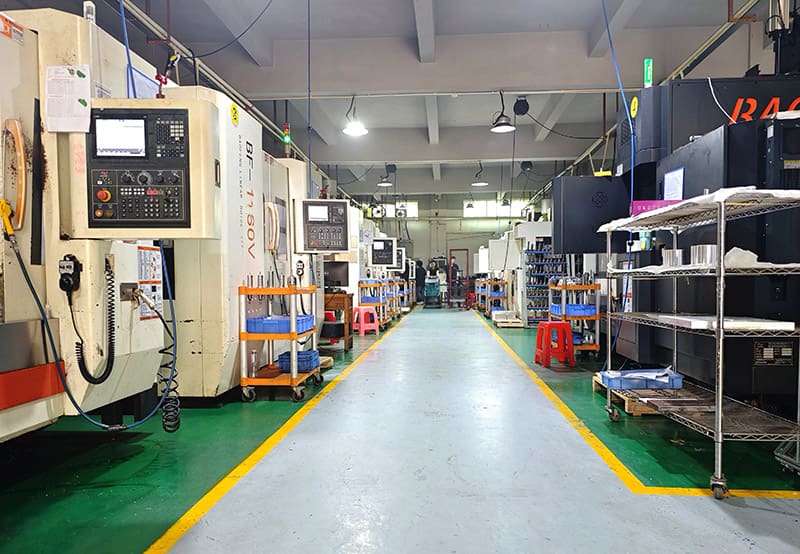 CNC workshop with precision machining centers